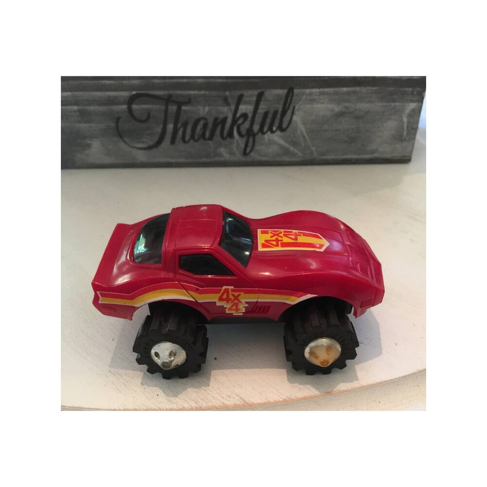 LJN Toys Rough Riders Corvette (Red) 4x4 Toy Car Parts Only